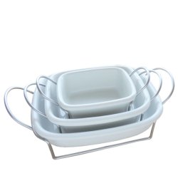 Gratinfad 1,0 l. - Mille serien - ovnfast porceln - Eslau varenr. 4021