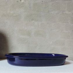 Ovnfast ovaltfad i koboltbl glasur