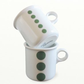 2 stk Mille / Happydot krus 0,25 ltr., gran grnne dots. Design TUE & ESLAU