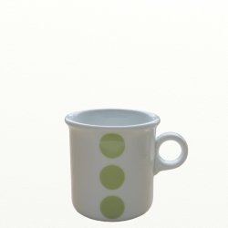2 stk Mille / Happydot krus 0,25 ltr., limegrnne dots. Design TUE &amp; ESLAU