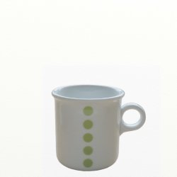 2 stk Mille / Happydot krus 0,25 ltr., limegrnne dots. Design TUE &amp; ESLAU